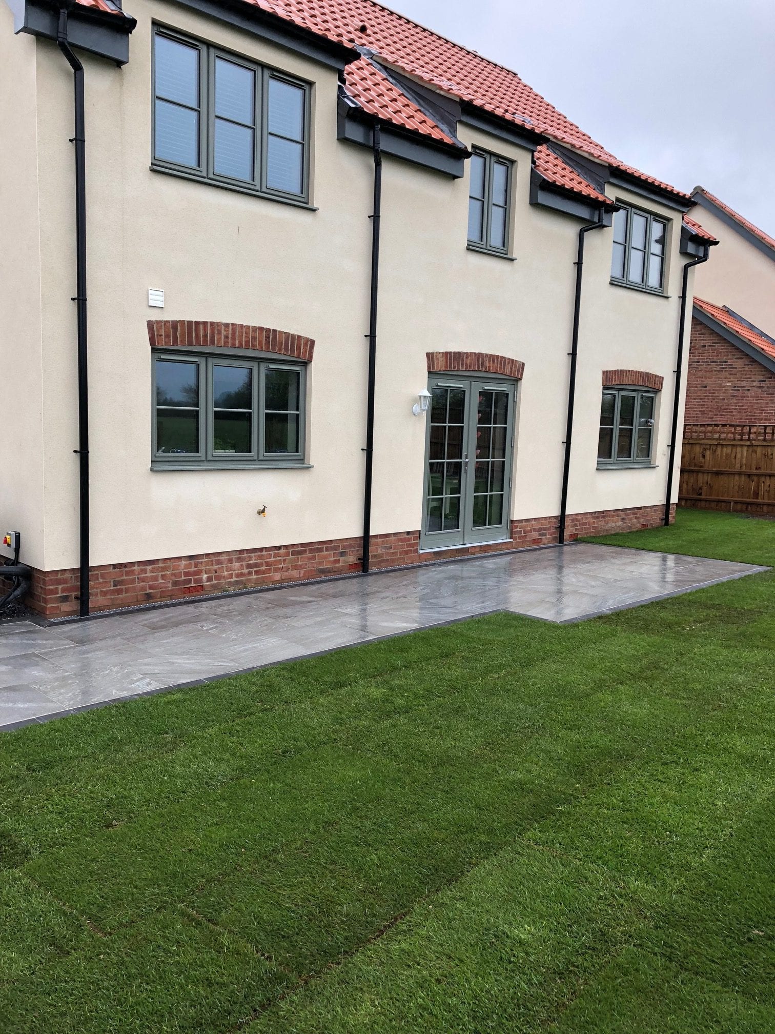 patio and turfing