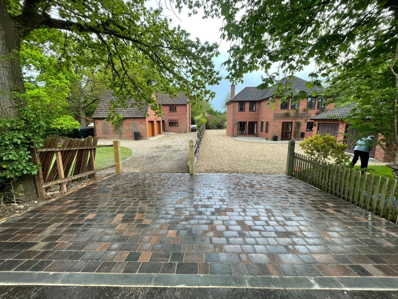 Block paving driveway